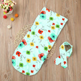 Cartoon Printed Muslin Swaddle with Headband