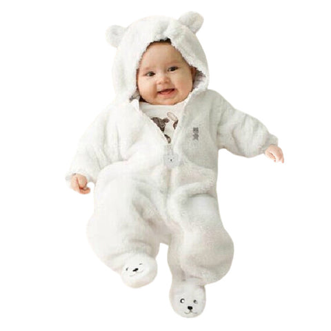 Winter Bear Style Hooded Jumpsuit