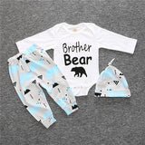 BABY BROTHER BEAR Outfit Set Romper + Trousers + Hat