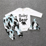 BABY BROTHER BEAR Outfit Set Romper + Trousers + Hat