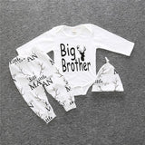 BABY BROTHER BEAR Outfit Set Romper + Trousers + Hat